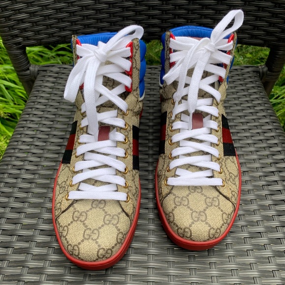 Gucci gg supreme leather high tops - Picture 3 of 13